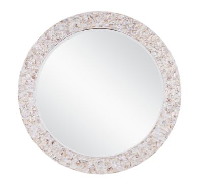 Uma Mother of Pearl Round Mirror