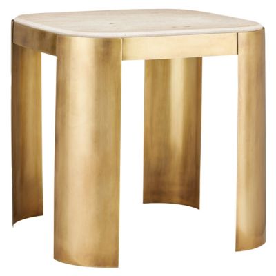 Sev Travertine Accent Table