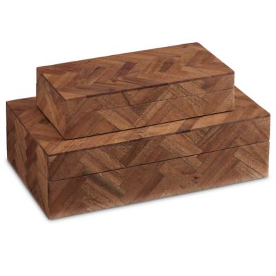 Alfeo Wood Box, Set of 2