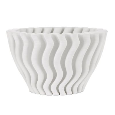 Ripple White Vase