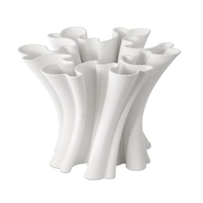 Godet Twist White Vase