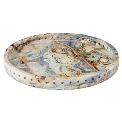 Freya Floral Jade Marble Tray