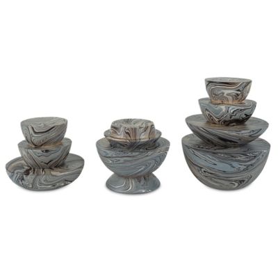 Marbleized Stacking Box, Set of 3