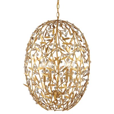 Secret Garden Chandelier (Clear with Gold Leaf) - OPEN BOX
