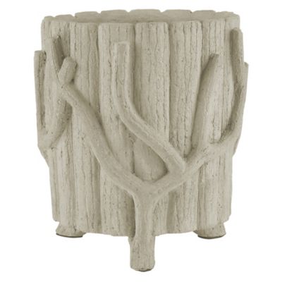 Faux Bois Outdoor Round Planter