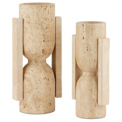 Stone Face to Face Vase, Set of 2