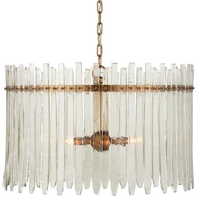 Electra Chandelier (Clear with Antique Brass) - OPEN BOX