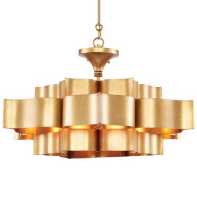 Large semi deals flush mount chandelier