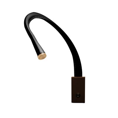 FlexiLED Leather Wall Sconce (Black|Bronze|L|With)-OPEN BOX