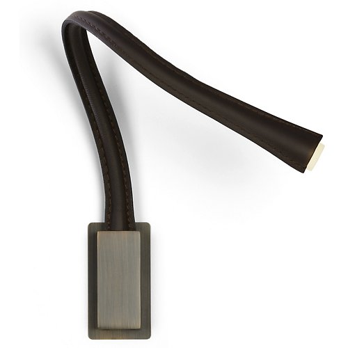 FlexiLED Wall Sconce (Brown Leather|Brz|S|Without)-OPEN BOX