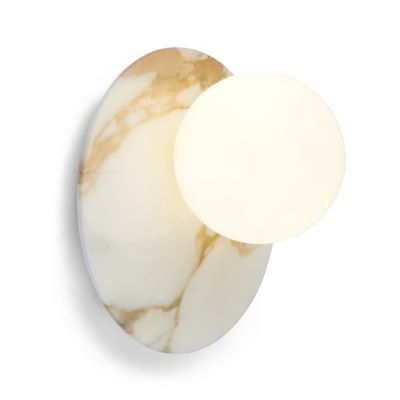 Emma Wall Sconce (White Calacatta with Opal White)-OPEN BOX