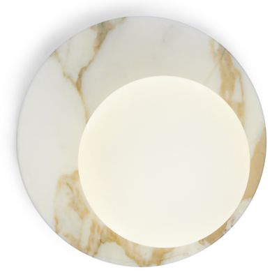 Emma Semi-Flushmount (White Calacatta w/Opal White)-OPEN BOX