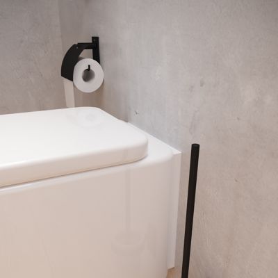 Diabolo Toilet Paper Holder, Black - Gessato Design Store