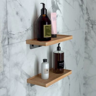 Eda Corner Bamboo Shower Shelf by Cosmic at