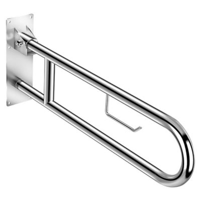 Architect Hinged Grab Bar with Toilet Paper Holder by Cosmic at