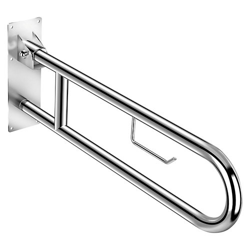 Architect Hinged Grab Bar with Toilet Paper Holder