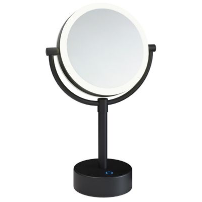 Essentials Free-Standing Magnifying Swivel Mirror with Adjustable LED Light