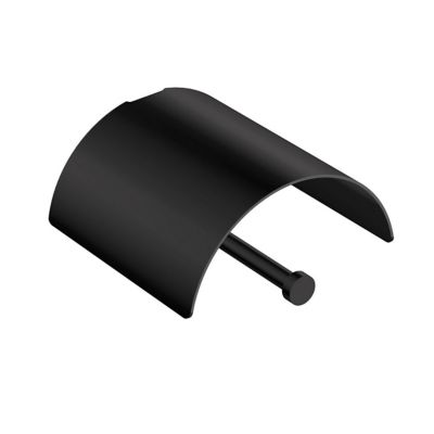 Logic Toilet Paper Holder with Cover (Black|Small) OPEN BOX