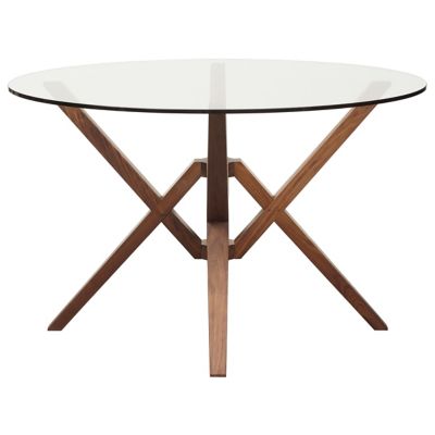 Exeter Round Glass Top Dining Table by Copeland Furniture at Lumens.com