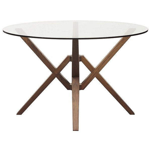Exeter Round Glass Top Dining Table By, Round Glass Top For Table