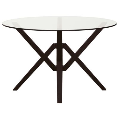 Exeter Round Glass Top Dining Table by Copeland Furniture at