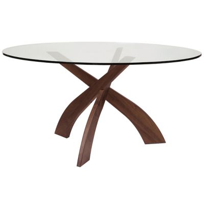 Statements Entwine Round Glass Top Dining Table