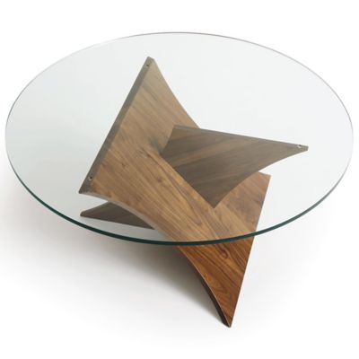 Planes Round Glass Top Coffee Table by Copeland Furniture at