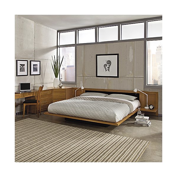 Moduluxe 35-Inch Platform Bed with Leather Headboard