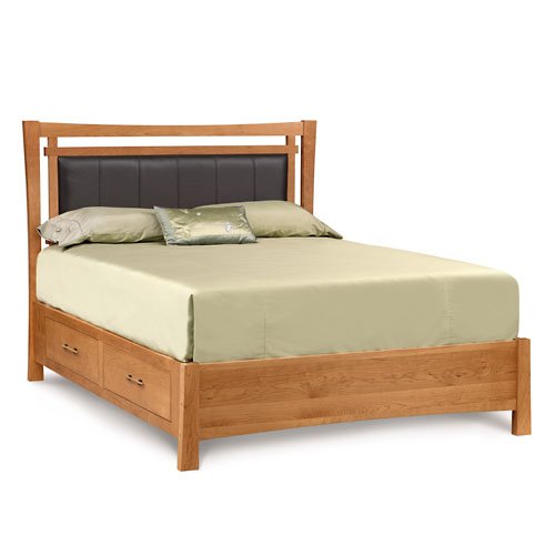Monterey Bed with Storage + Upholstered Panel, Queen
