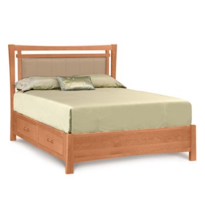 Monterey Bed with Storage + Upholstered Panel, King