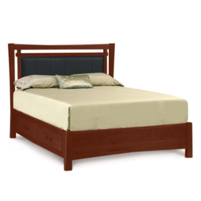 Monterey Bed with Storage + Upholstered Panel, King