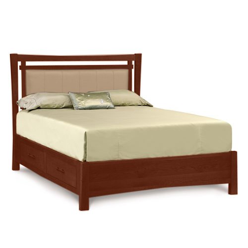 Monterey Bed with Storage + Upholstered Panel, King