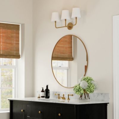 Shown in Aged Brass finish, 3 Light, in use