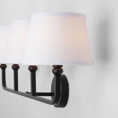 Shown in Matte Black finish, 4 Light, in use