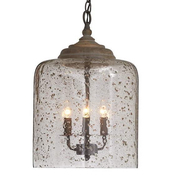 Seeded Glass Cloche Pendant By Capital, Seedy Glass Chandelier