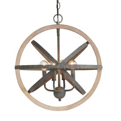 Wood and Iron Pendant