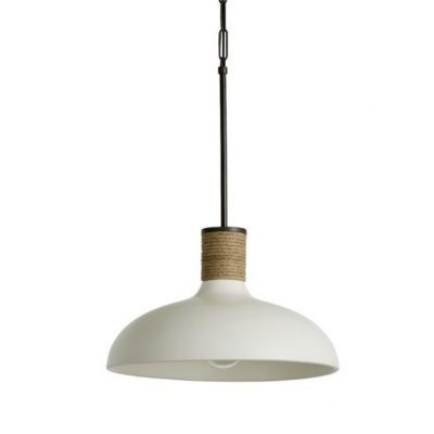 Ceramic and Rope Dome Pendant Light by Capital Lighting at