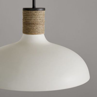 Ceramic and Rope Dome Pendant Light by Capital Lighting at