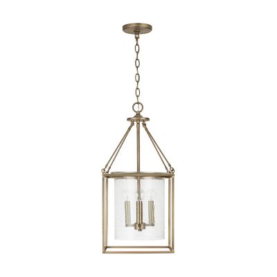 4-Light Seeded Glass Foyer Pendant