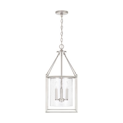 4-Light Seeded Glass Foyer Pendant