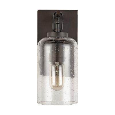 Simple Seeded Glass Wall Sconce