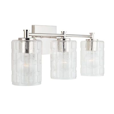 Seeded Impressed Glass Vanity Light
