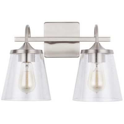 Seeded Glass Bell Vanity Light