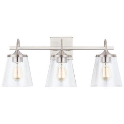 Seeded Glass Bell Vanity Light