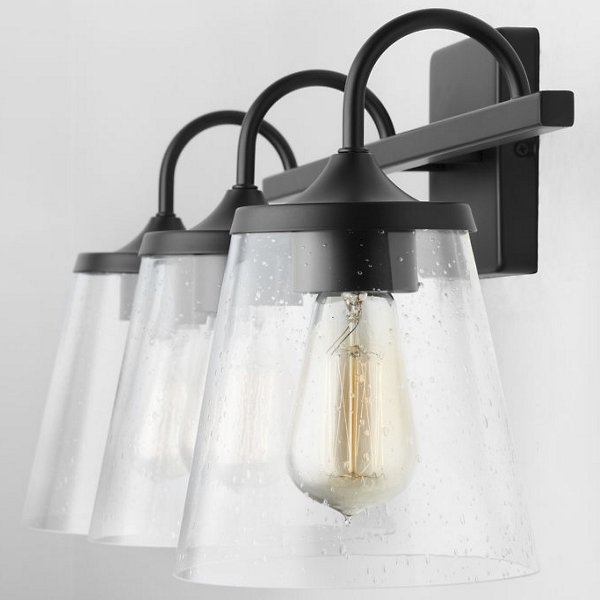 Seeded Glass Bell Vanity Light