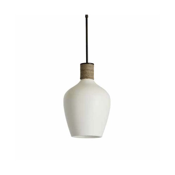 Ceramic and Rope Bell Pendant by Capital - OPEN BOX RETURN