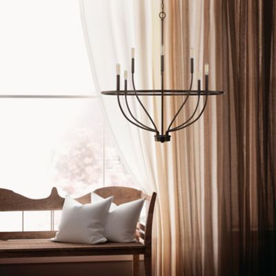 Shown in Bronze finish, 8 Light, in use