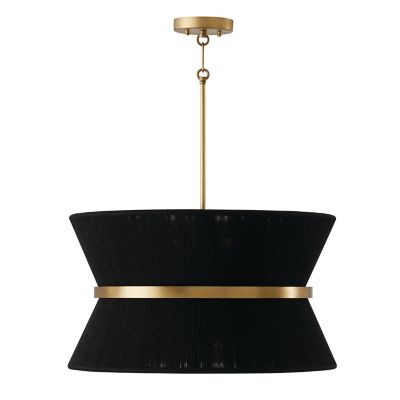 Justice Design LumenAria Tribeca 48 Drum Pendant - Matte Black - FAL-9547-MBLK