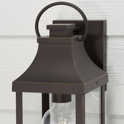 Shown in Oiled Bronze finish, Incandecent light option, Detail shot