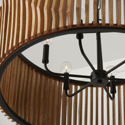Shown in Light Wood and Matte Black finish, detail view
